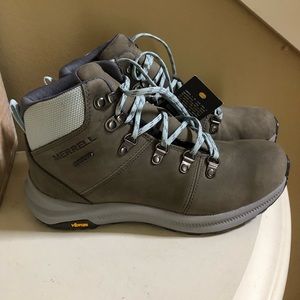MERRELL Ontario 2 Mid Waterproof Grey Hiking Boots NWT